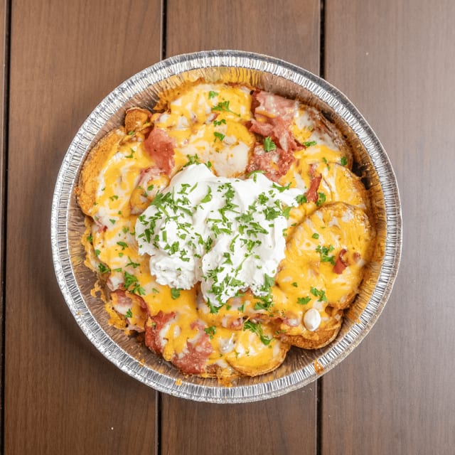 Loaded Jojo Potatoes.