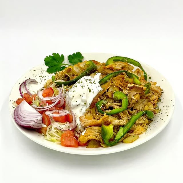 Chicken Philly Over Rice.
