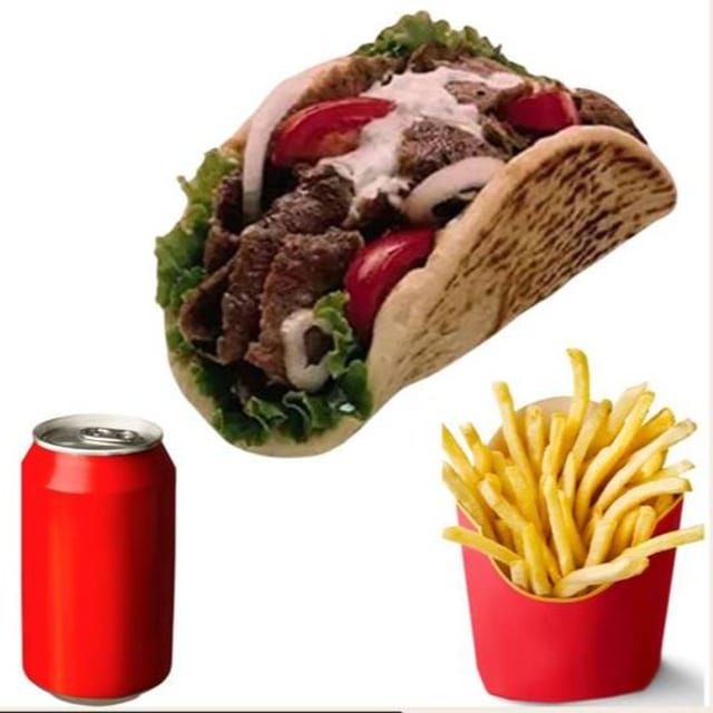 Gyro, Fries & Soda (Excludes Lamb) Combo.