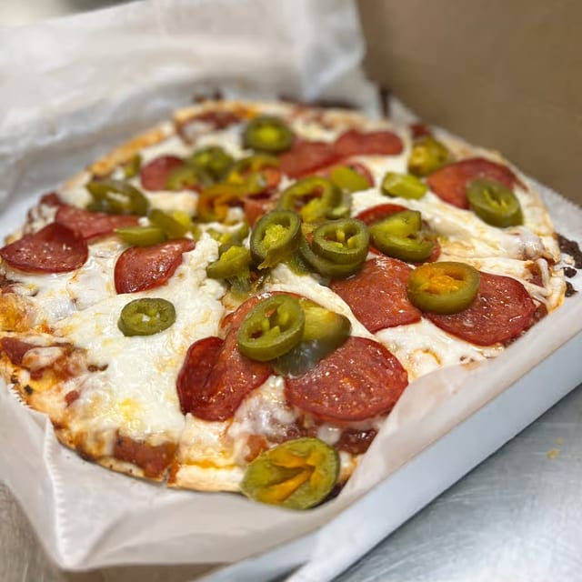 Pizza Grinder with Halal Pepperoni Grinder.