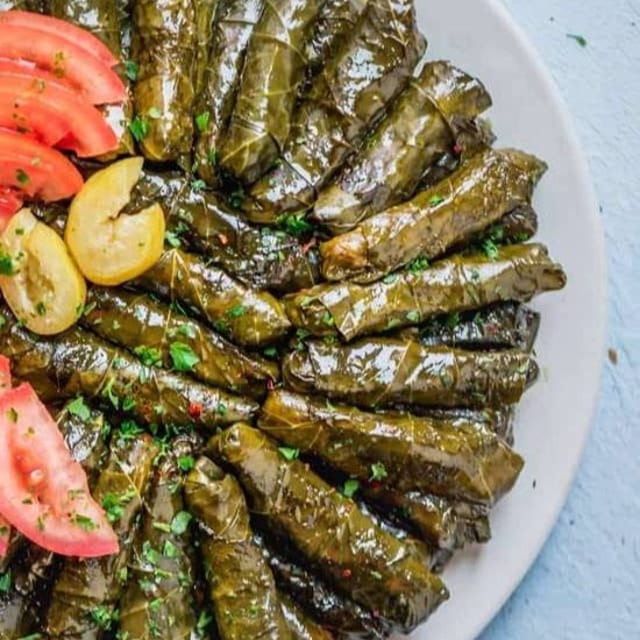 Hot Stuffed Grape Leaves.