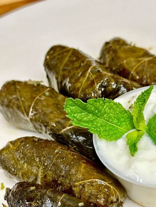Stuffed Grape Leaves.